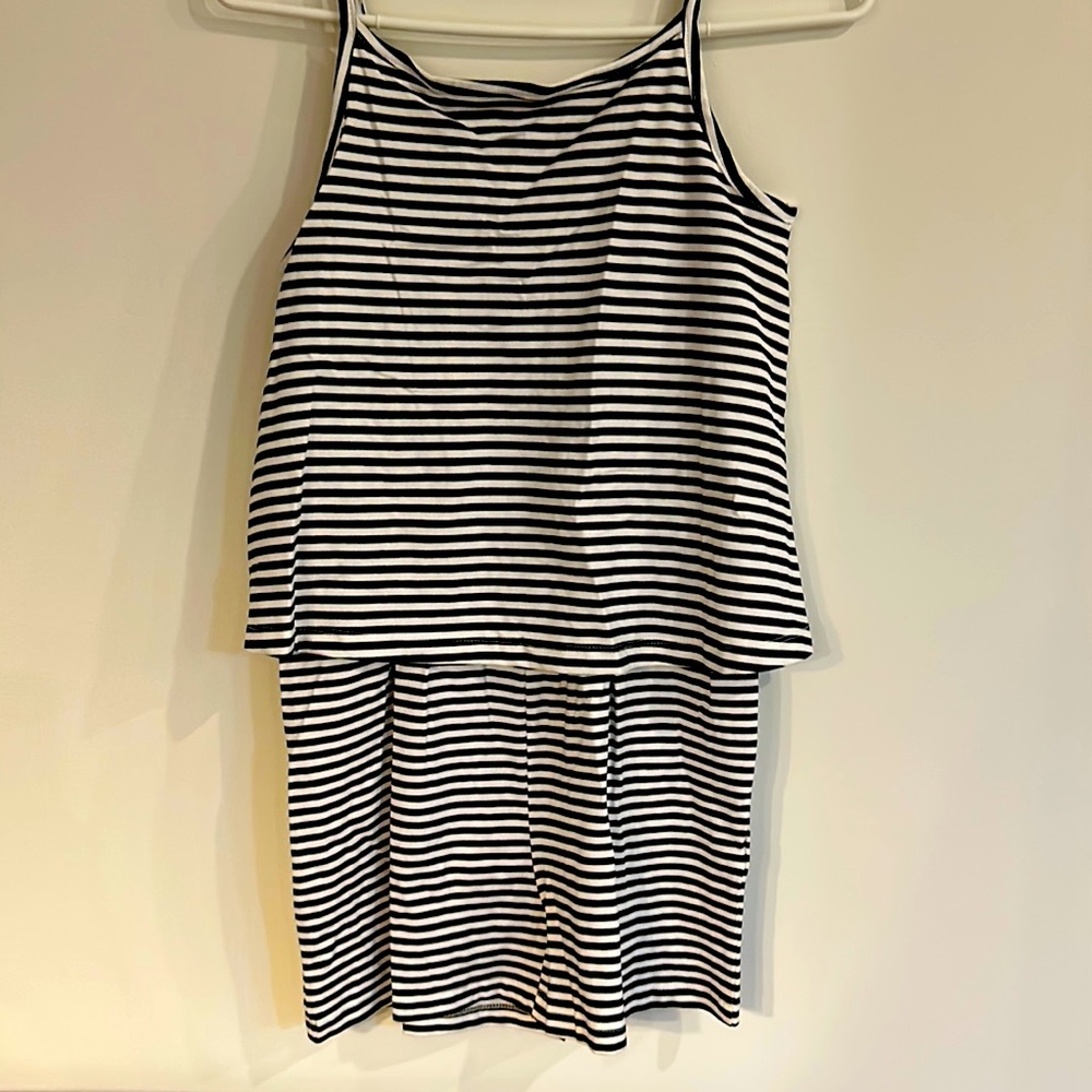 Striped Girls Shorts Romper One Piece